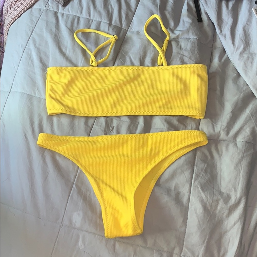 yellow bikini
